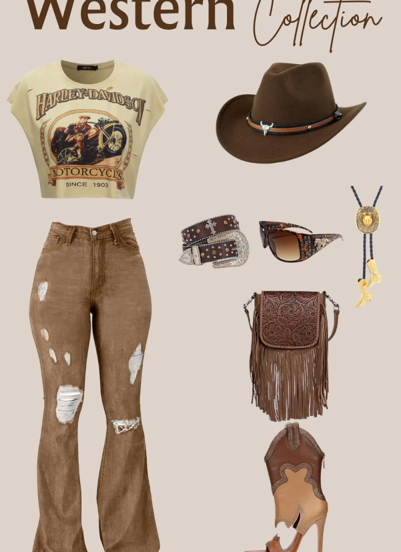 Vintage Western Baddie – Edgy Cowgirl Meets Biker Chic